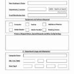 User Access Request Form Template Awesome New Employee It Request Form