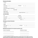 47 Printable Employee Information Forms Personnel Information Sheets