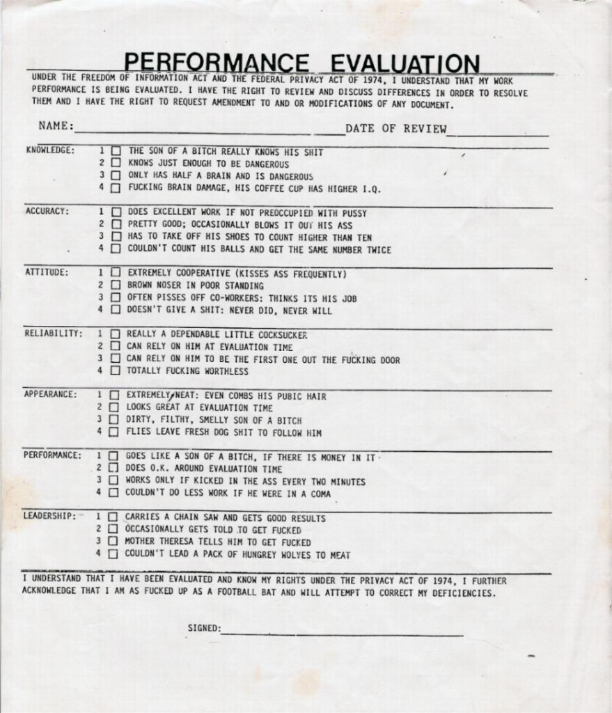 AmyOops Job Evaluation