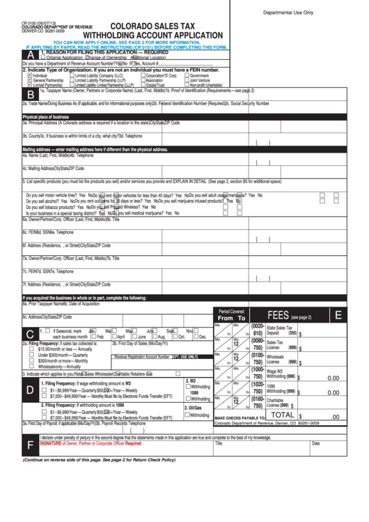 Colorado Employee Withholding Tax Form 2023 Employeeform