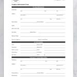 Easy To Edit Employee Information Printable Form Microsoft Etsy UK