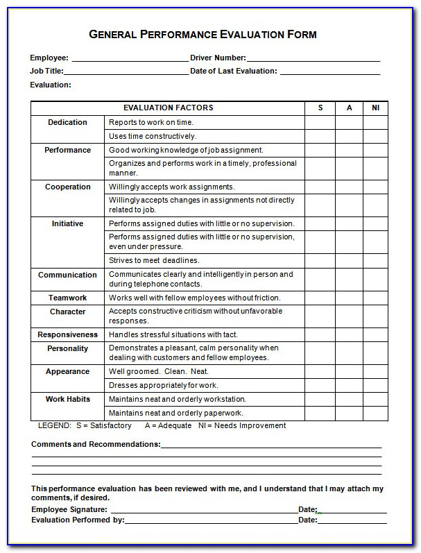 Employee Evaluation Form For Salary Increase Form Resume Examples