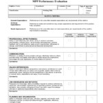 Employee Evaluation Of Manager Form Employee Evaluation Form