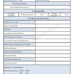 Employee Evaluation Template Employee Evaluation Form