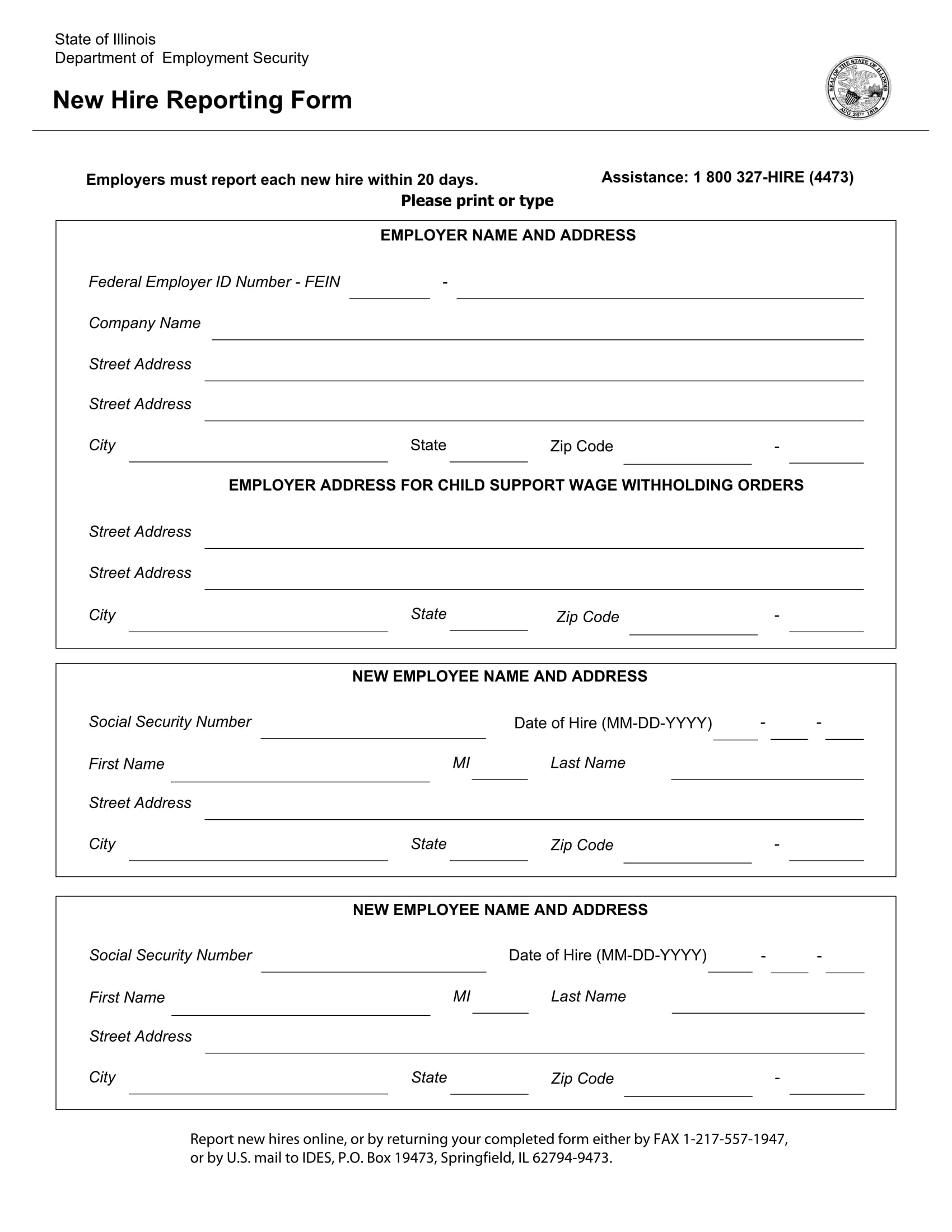 Employee New Hire Form Pdf 2023 Employeeform