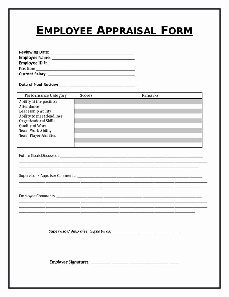 Employee Review Form Template Beautiful 2019 Employee Evaluation Form