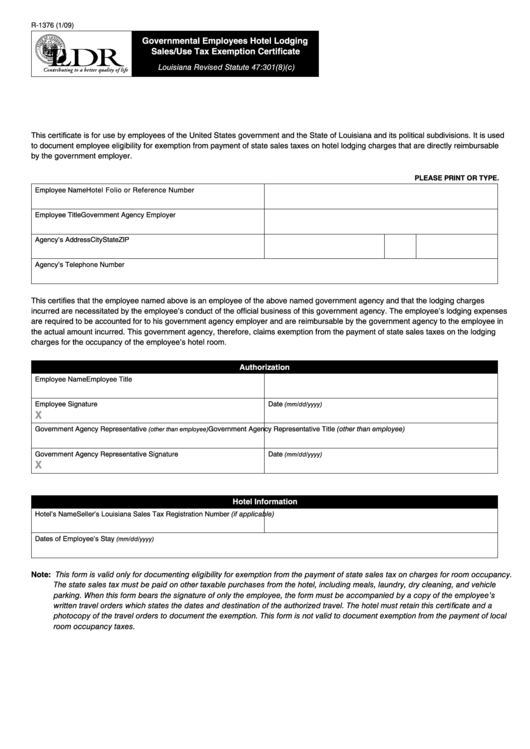 Federal Employee Hotel Tax Exempt Form Florida 2023 Employeeform