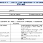 Fiche De Poste De Conducteur D engins BTP Grue Pont Roulant