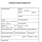 Free Construction Employee Evaluation Form Employee Evaluation Form