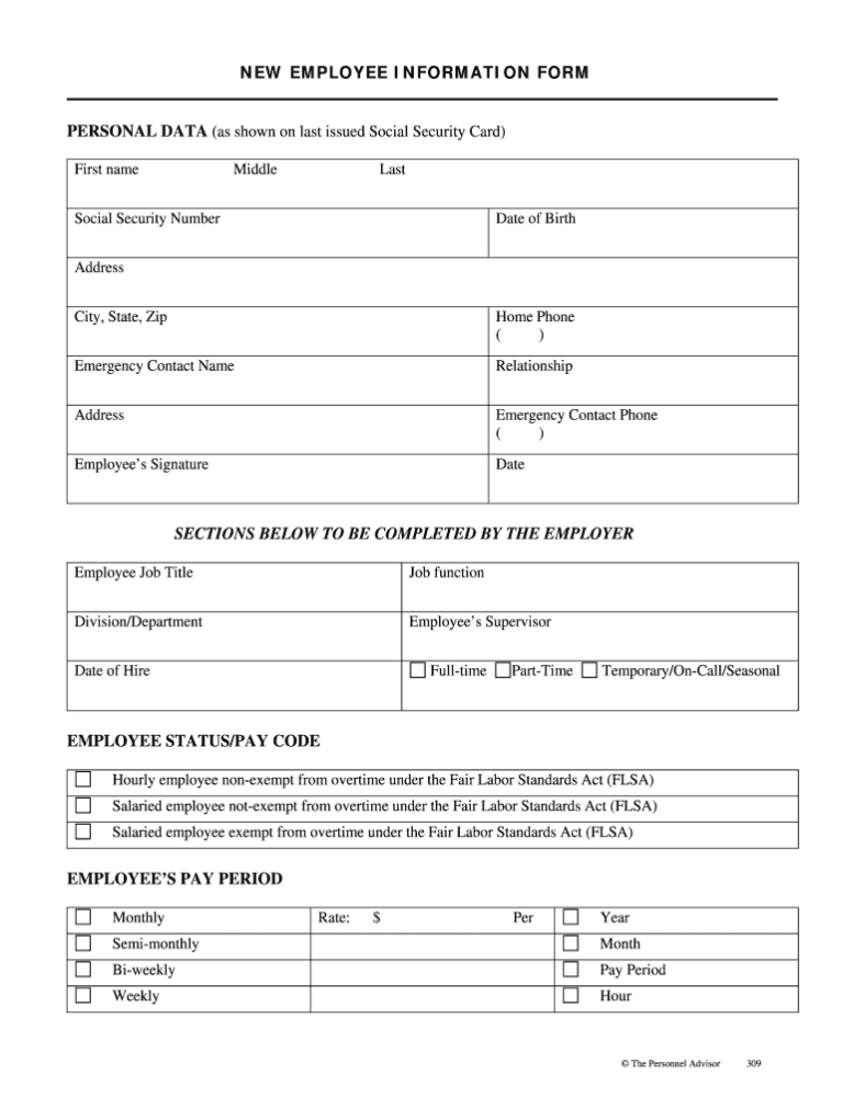 Free Printable New Employee Forms PRINTABLE TEMPLATES Free Printable New Employee Forms PRINTABLE TEMPLATES