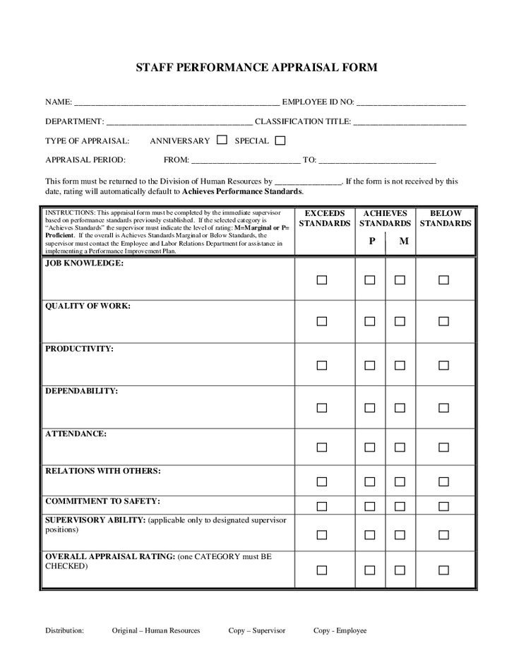 Front Desk Employee Evaluation Form 2022 Employeeform