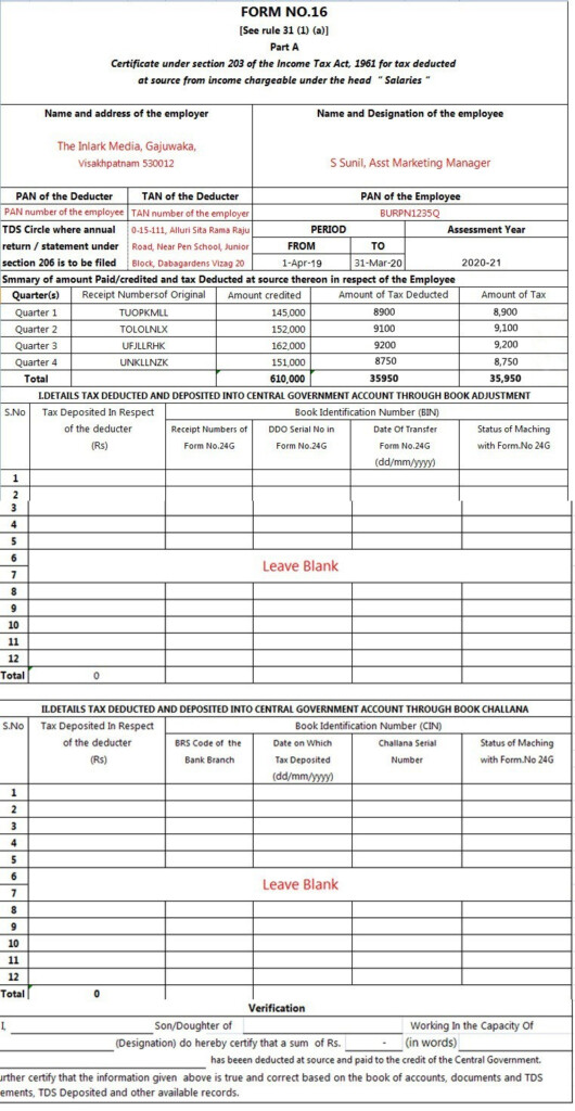 Income Tax Declaration Form For Employee Fy 2022 16 In Excel 2023 