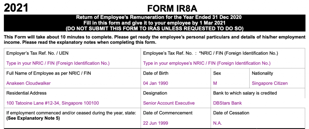 IR8A Simplified For Employers Updated 2021 Guide