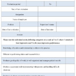 Medical Employee Evaluation Form Editable Forms