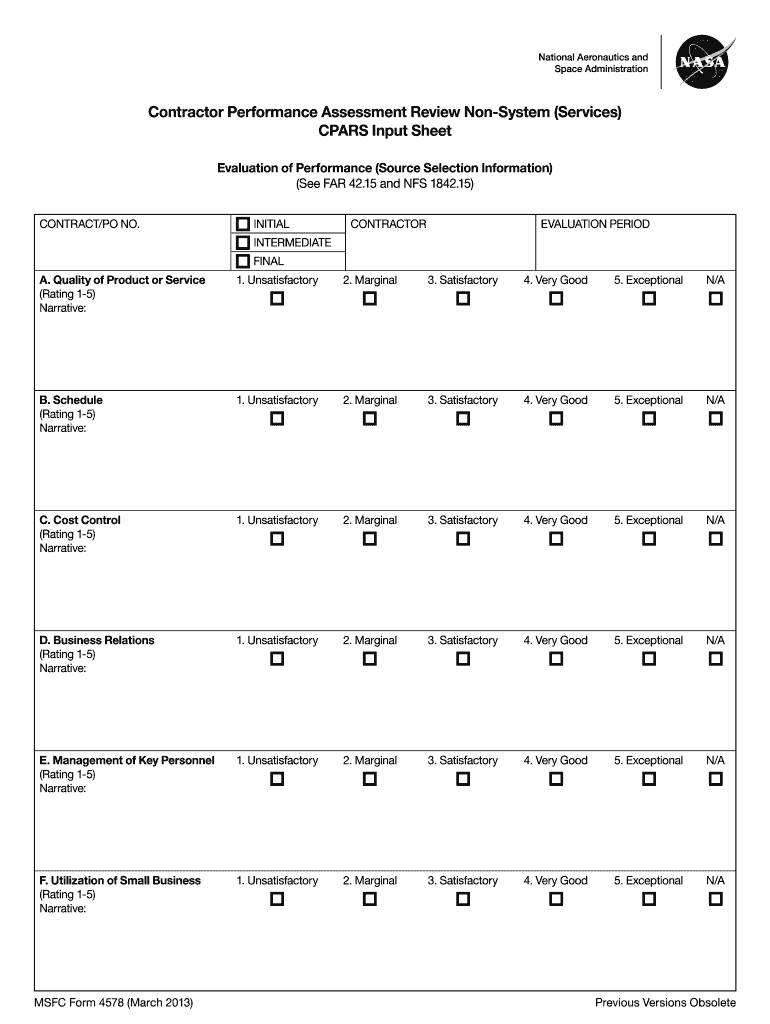 NASA MSFC 4578 2013 2022 Fill And Sign Printable Template Online US 