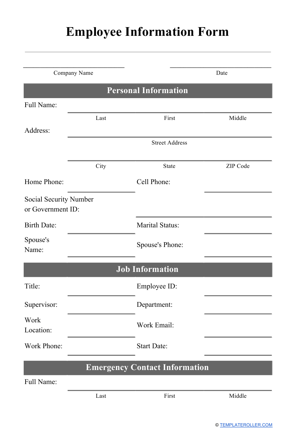 New Employee Forms Pdf 2023 Employeeform