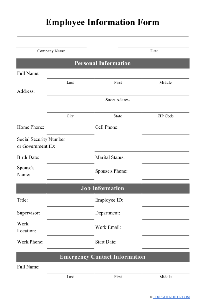 New Employee Forms Pdf 2023 Employeeform