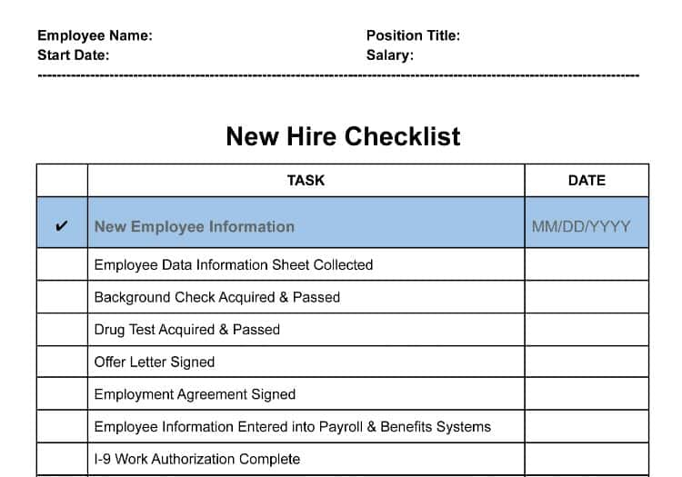 New Independant Contractor Spa Employee Onboarding Bundle Editable