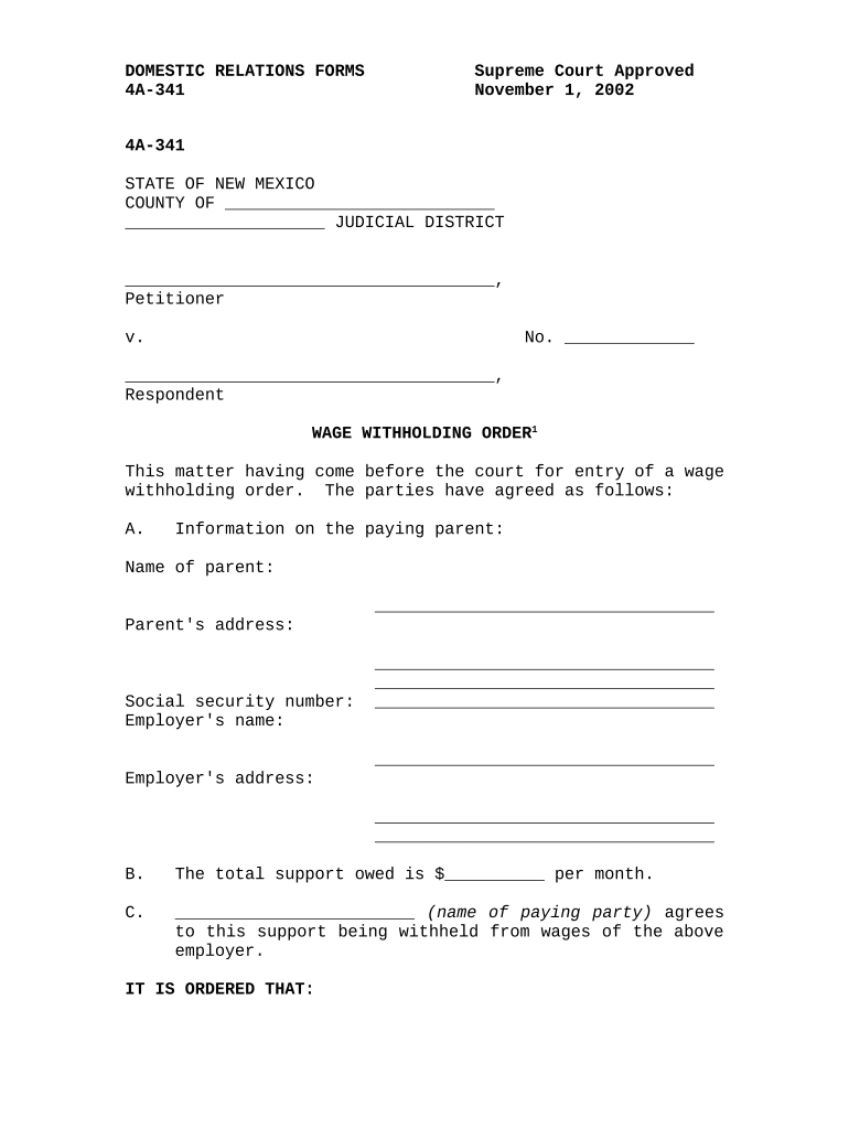 Nm Withholding Form Fill Out And Sign Printable PDF Template SignNow