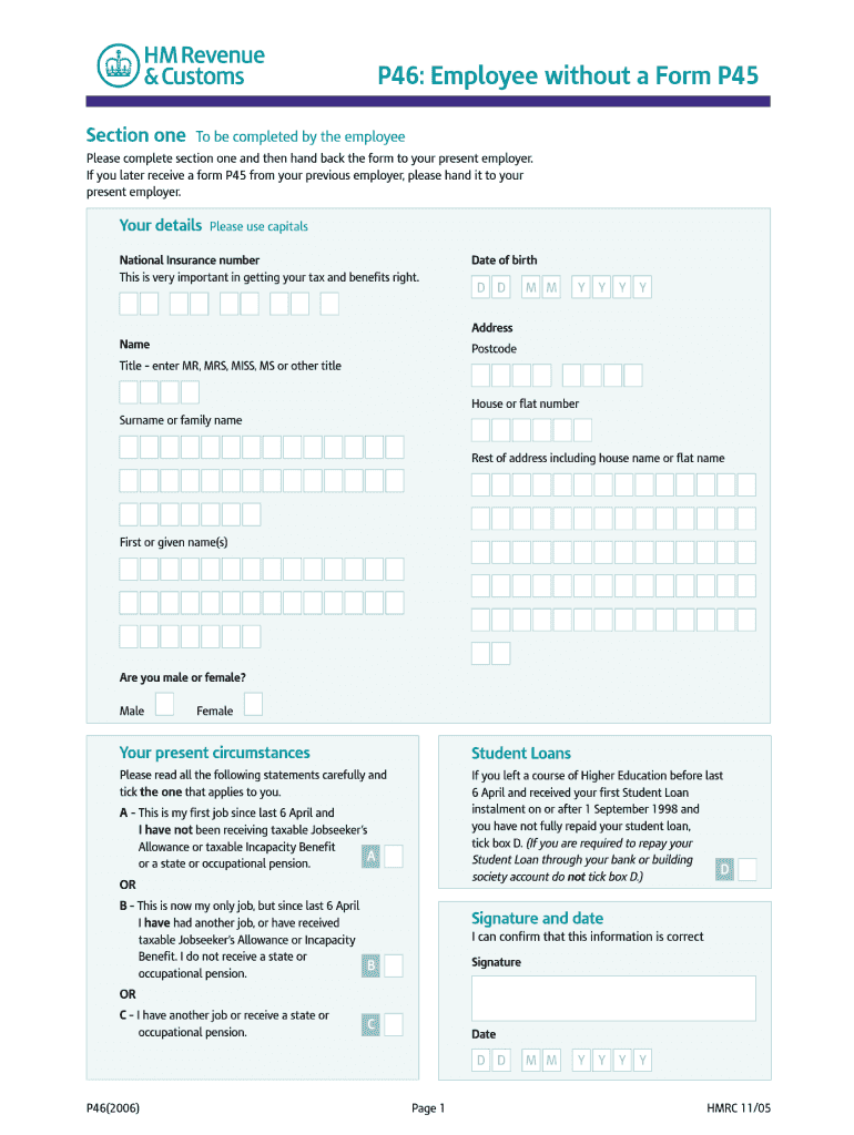 P46 Form Fill And Sign Printable Template Online US Legal Forms