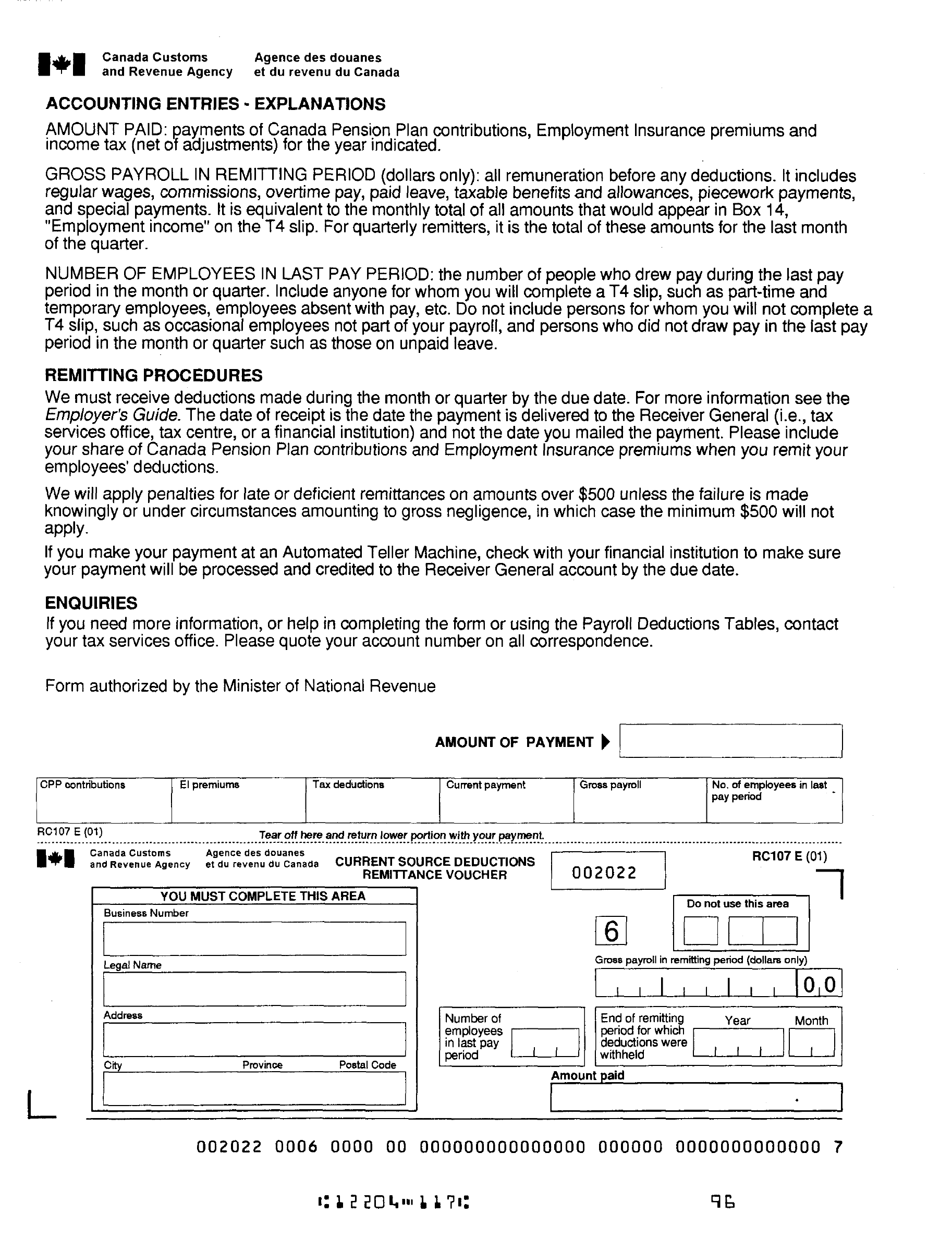 Payroll Remittance Form Ottawa Edit Fill Sign Online Handypdf