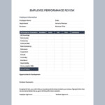 Performance Evaluation Template Google Docs Word Apple Pages PDF