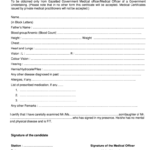 Physical Fitness Certificate Format For Joining New Duty Fill Out