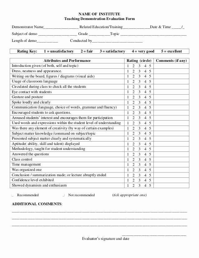 Preschool Head Teacher Employee Evaluation Form 2023 Employeeform