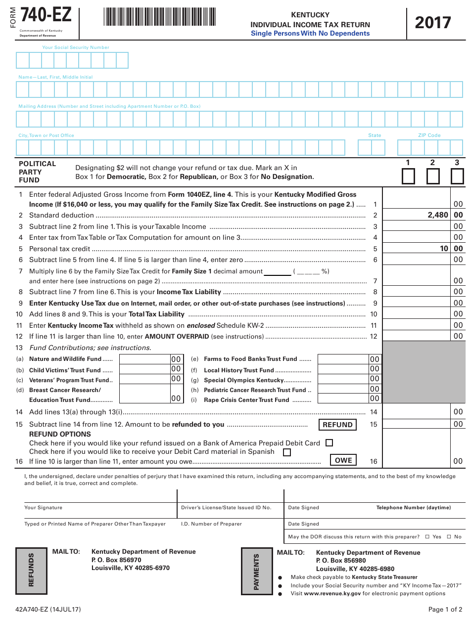 Printable Kentucky State Tax Forms Printable Form 2022