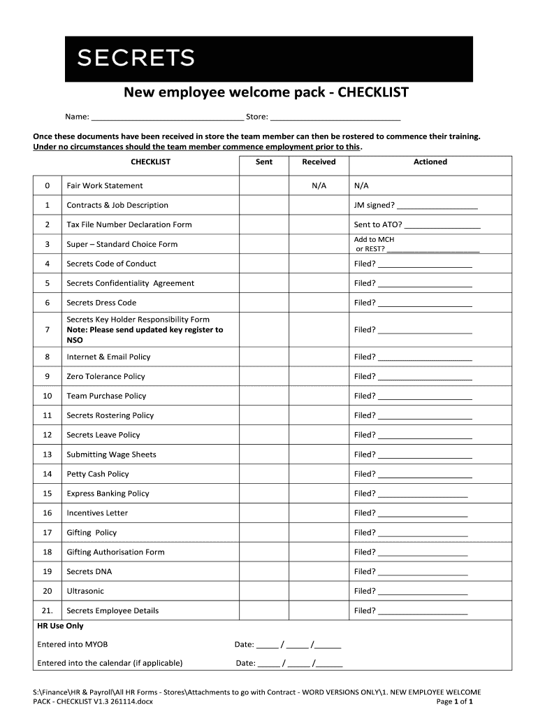 Printable New Hire Packet All In One Photos