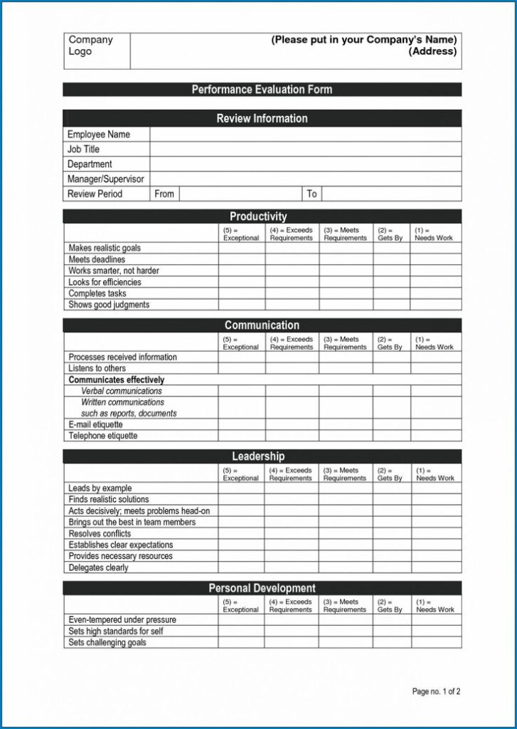 Records Management Plan Template In 2021 Employee Performance Review 