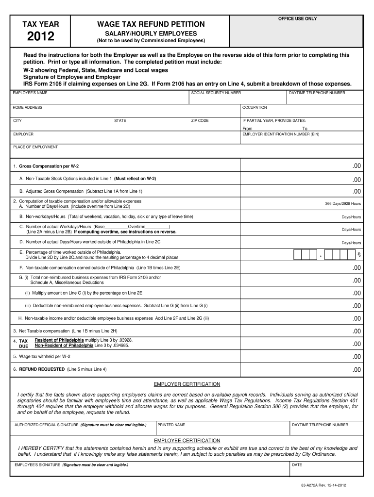 Tax Refund Philadelphia Fill Out Sign Online DocHub