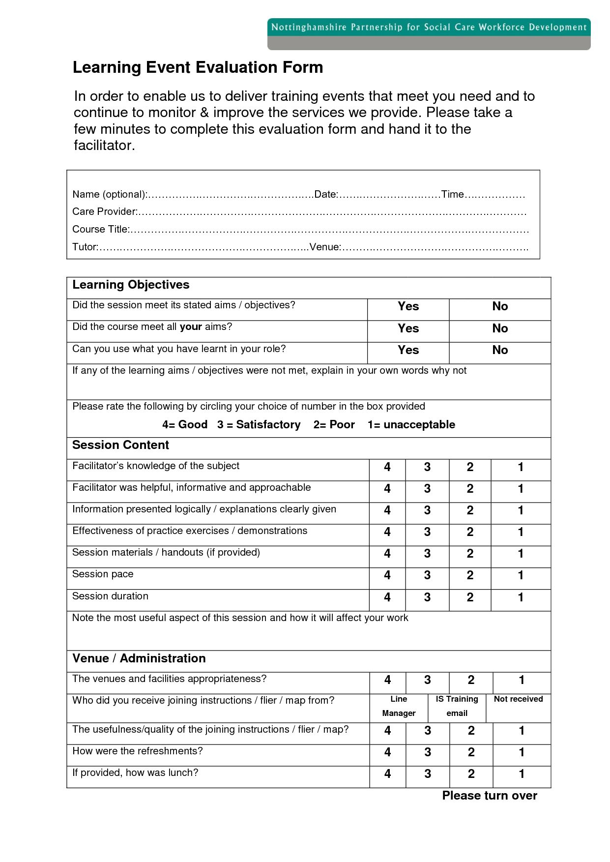 The Amusing 4 Feedback Form Template Outline Templates Trainer