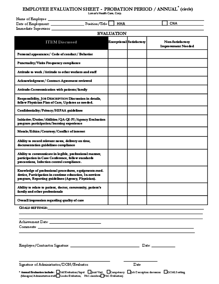 Umc Employee Evaluation Form 2023 Employeeform