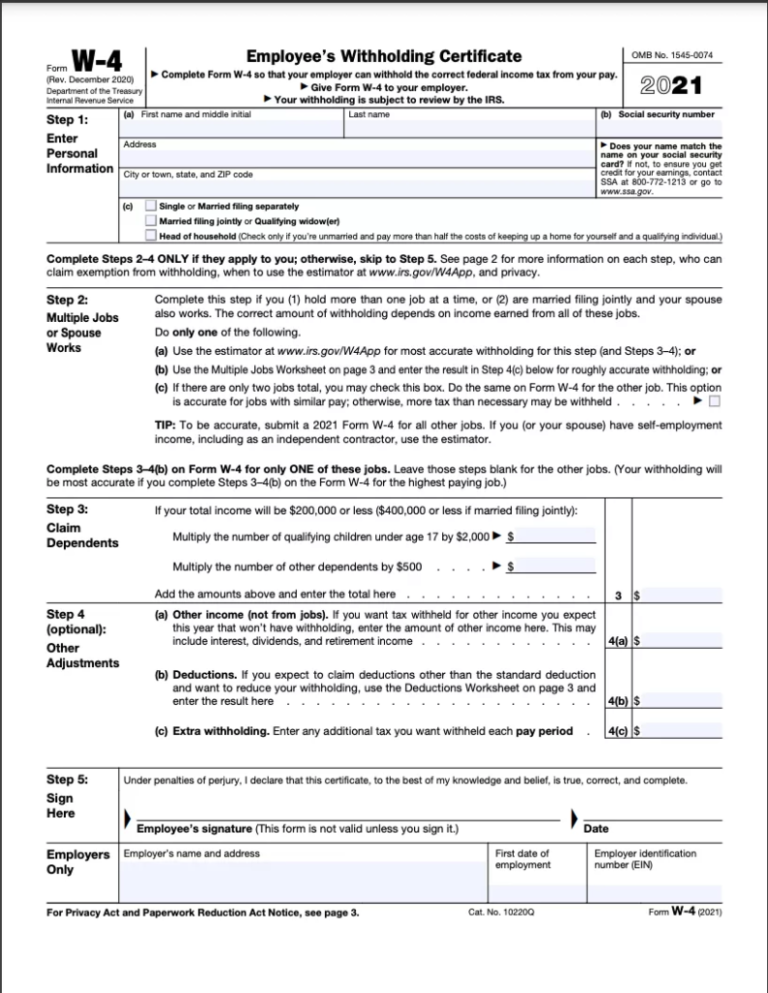 W4 Form 2022 New Employee Explained 2022 W 4 Form